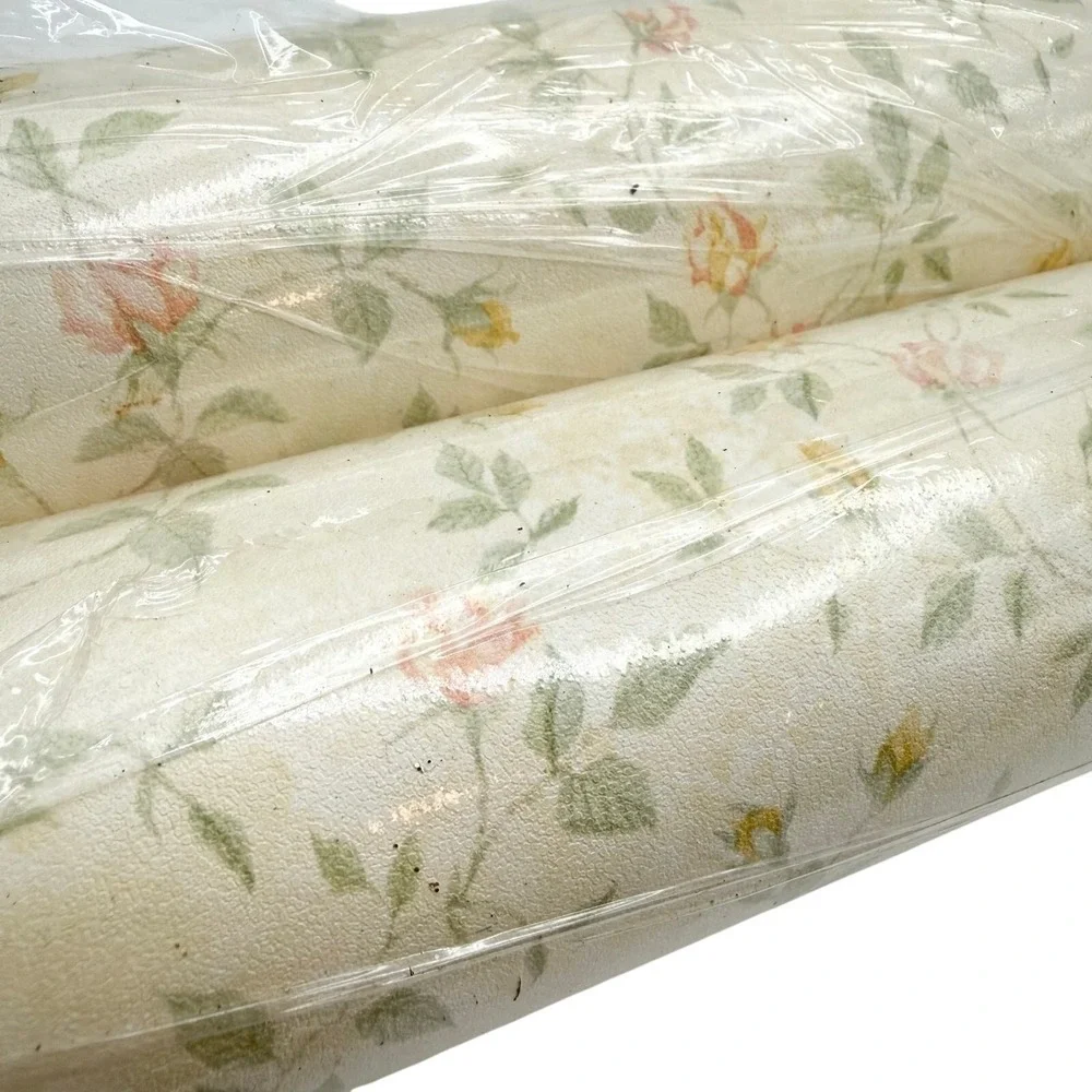 Vintage Encore Floral Vinyl Wallpaper Rolls B24062 Cottage Rose Wallcovering ~ 2